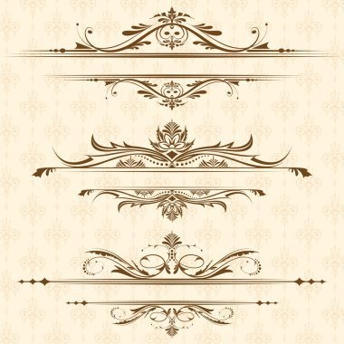 Vintage Floral Border clipart