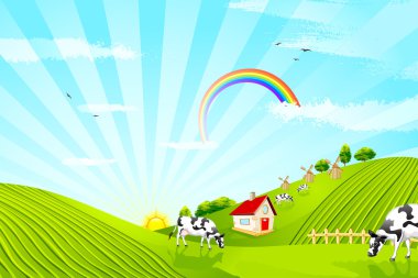 Cow on Farm clipart