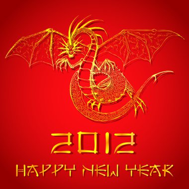 Chinese New Year of Dragon clipart