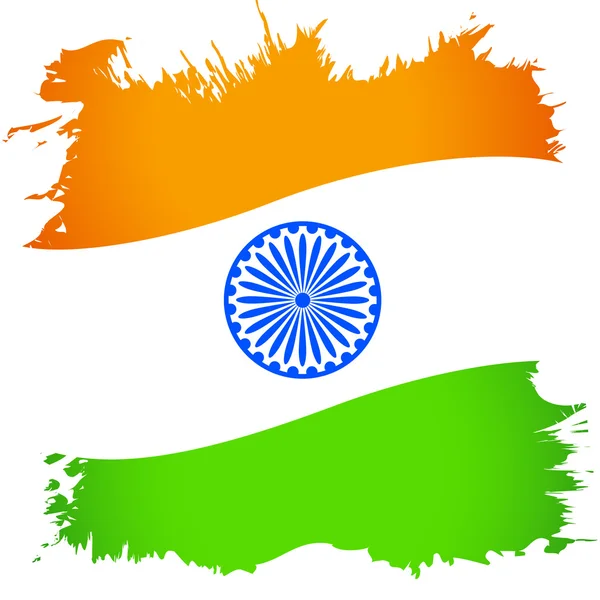Grungy indische Flagge — Stockvektor