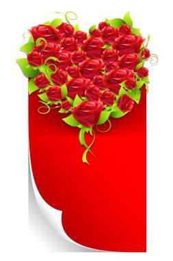 Rose Heart on Love Letter clipart