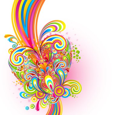 Colorful Love Background clipart