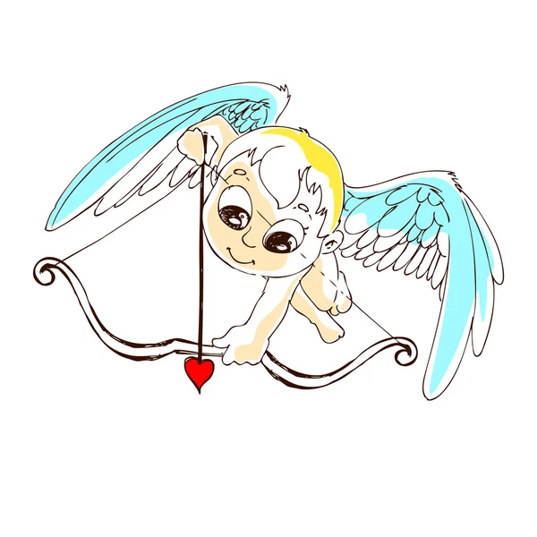 Cupidon avec flèche — Image vectorielle