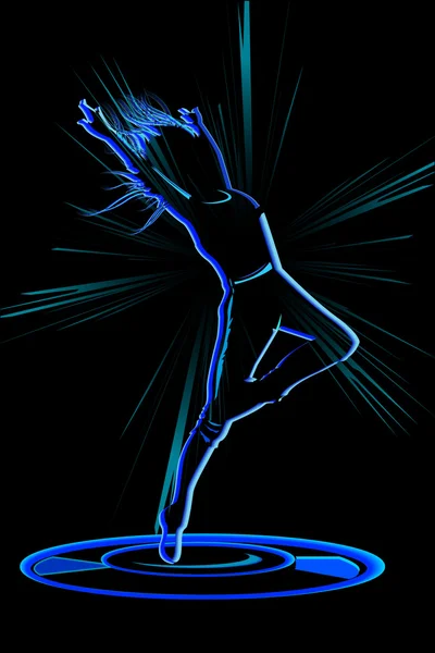 Danse Techno — Image vectorielle