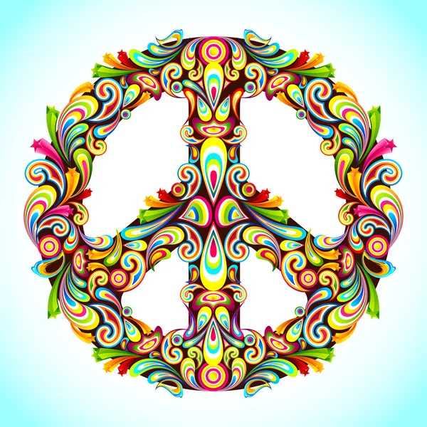 Farbenfroher Frieden — Stockvektor
