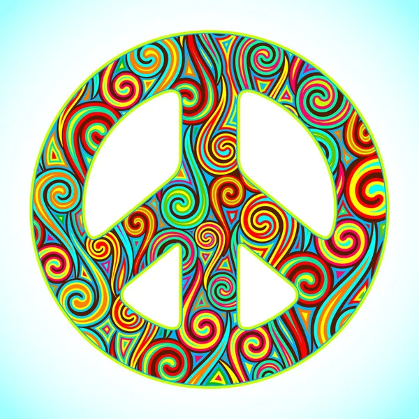 Farbenfroher Frieden — Stockvektor