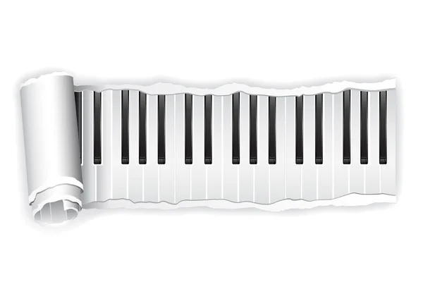 Бумага фортепиано ключ — стоковый вектор
