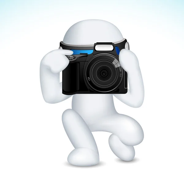3D Человек в векторе с камерой — стоковый вектор