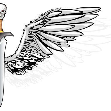 Sword with Wing clipart