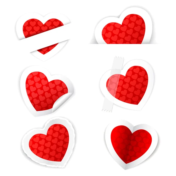 Paper Heart Sticker — Wektor stockowy