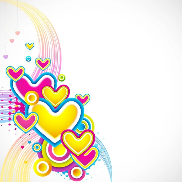 Carte d'amour coloré — Image vectorielle