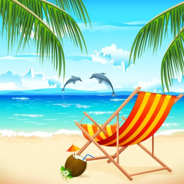 Chair on Beach clipart