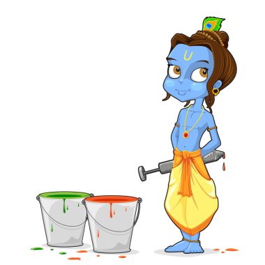 Krishna oynarken holi