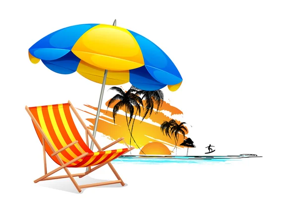 Krzesło na plaży — Wektor stockowy