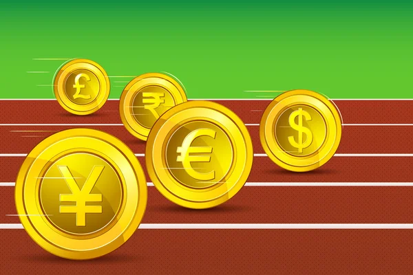 Currency Race — Stock Vector