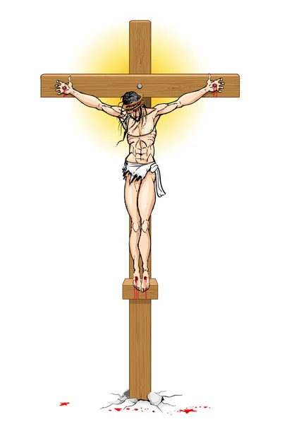 Jesus na cruz —  Vetores de Stock
