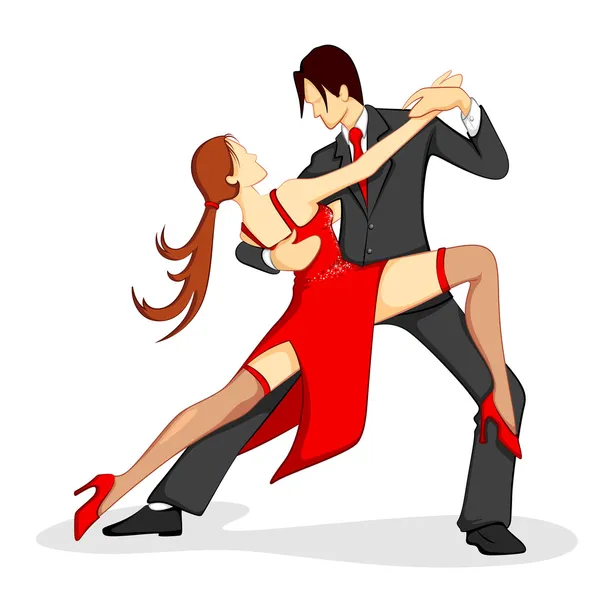Пара танцует самбу — стоковый вектор