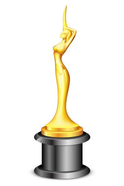 Lady Statue Trophy clipart