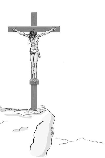 Jésus Christ sur la croix — Image vectorielle