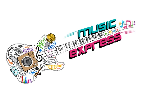 Musik-Express — Stockvektor