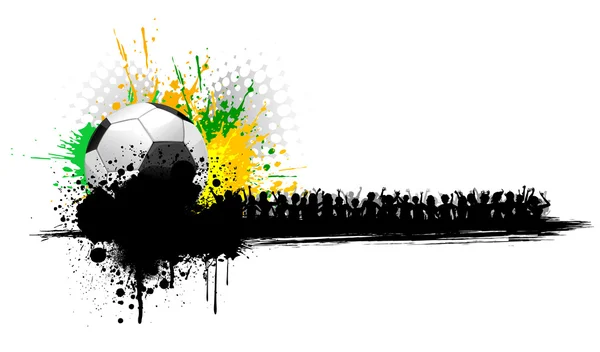 Pelota de fútbol con animar — Vector de stock