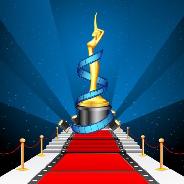 Cinema Award on Red Carpet clipart