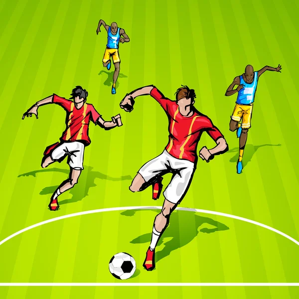 Soccer Match — Stock Vector