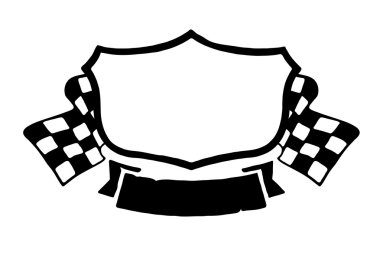 Vintage racing emblem clipart