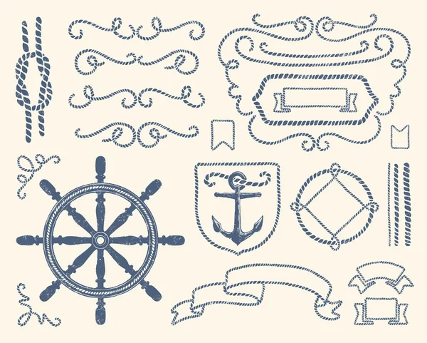 Set decorazione nautica — Vettoriale Stock