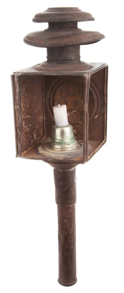 Oude roestige kaars lamp — Stockfoto