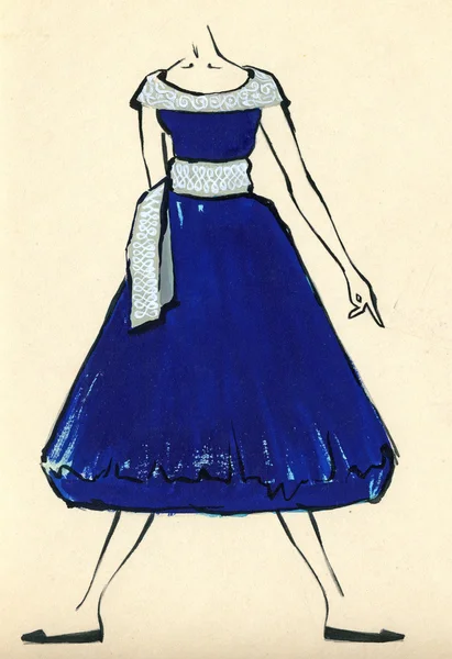 Sketch of a woman skirt — Stock Photo, Image