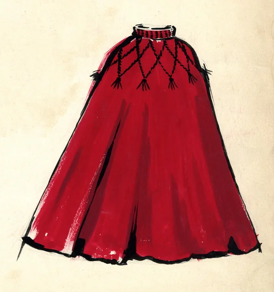 Sketch of a woman dress — Stock Photo, Image