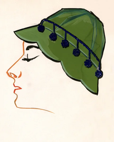 Sketch of a woman cap — Stock Photo, Image