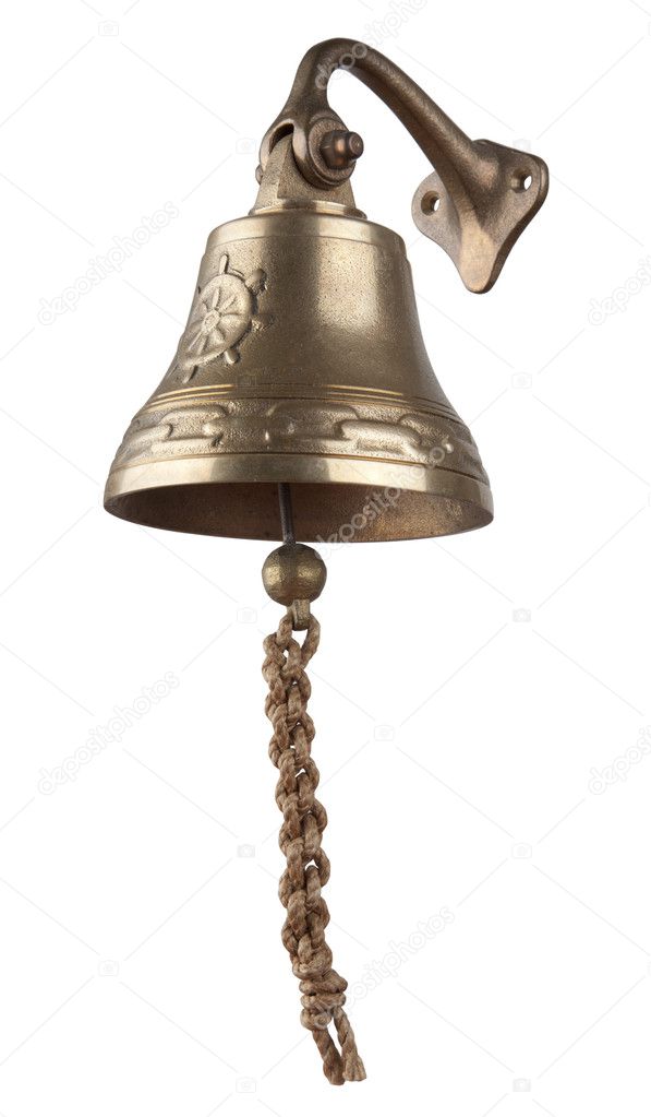 Antique brass ship's bell