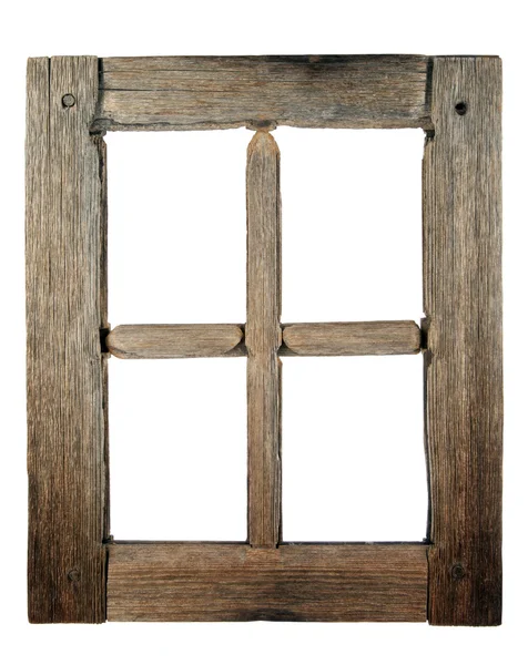 Sehr altes grunziges Holzfenster — Stockfoto