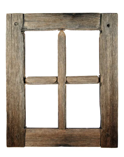 Nagyon régi grunged fa ablak Stock Kép