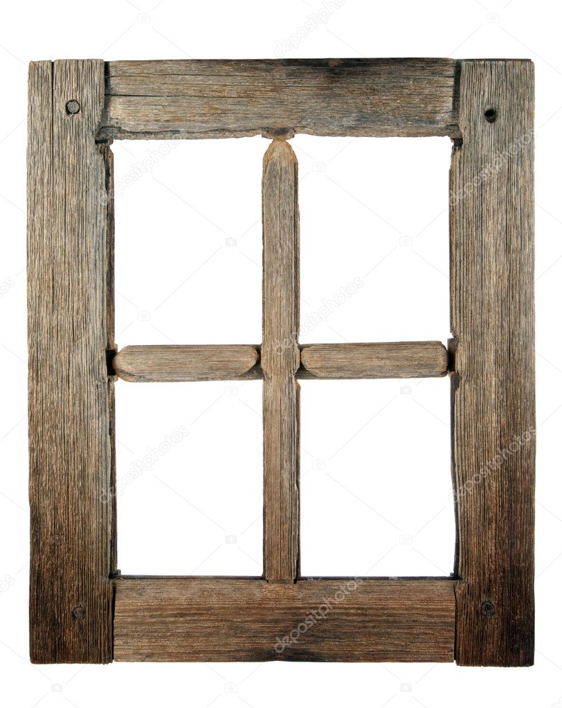 Very old grunged wooden window