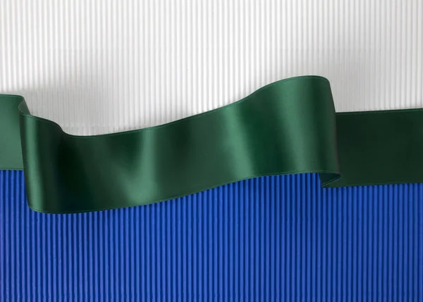 Green ribbon banner — Stock Photo, Image