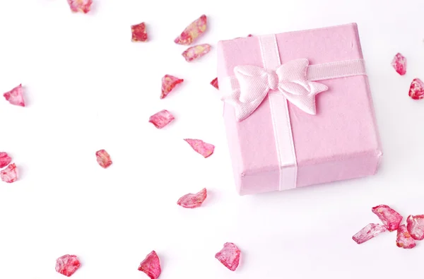 Pink small holiday box — Stock Photo, Image