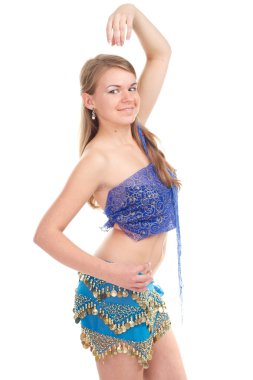 Arabic dance performed by a beautiful blonde clipart