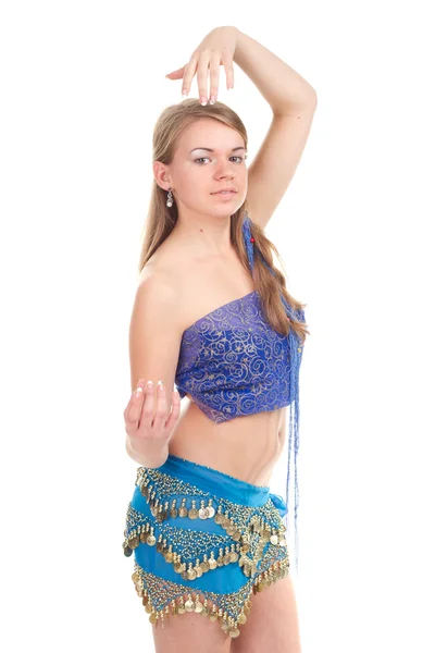 Arabischer Tanz, dargeboten von einer schönen Blondine — Stockfoto