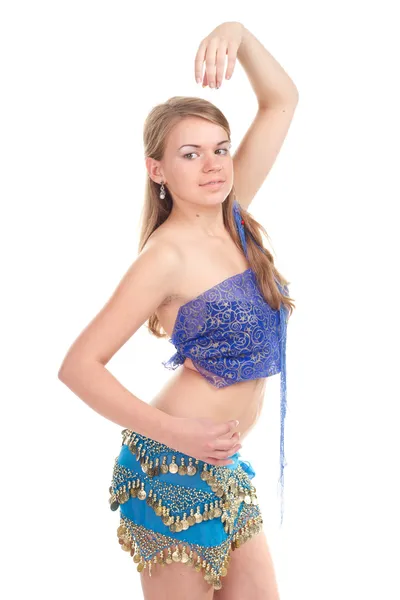 Arabský tanec krásné blondýny — Stock fotografie