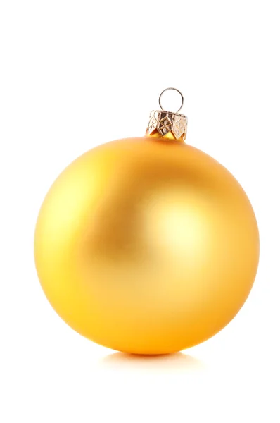 Gele kerstbal — Stockfoto