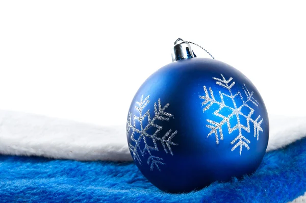 Kék karácsonyi labda — Stock Fotó