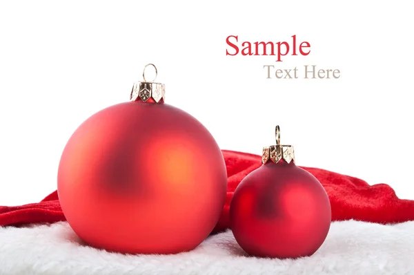 Red christmas balls — Stock Photo, Image
