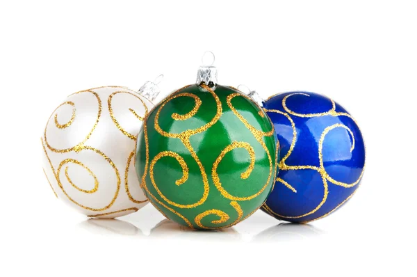 Drie Kerstmis ballls — Stockfoto