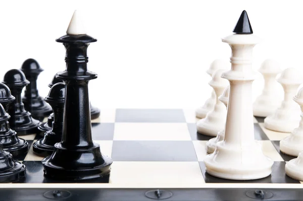 Confronto de peças de xadrez — Fotografia de Stock