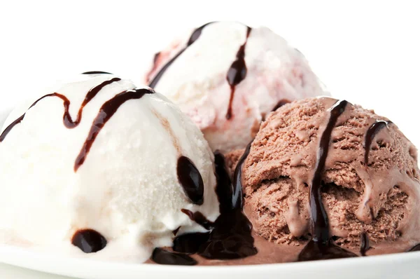 チョコレートとアイスクリーム — ストック写真