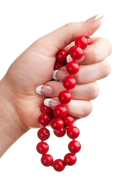Rote Perlen — Stockfoto