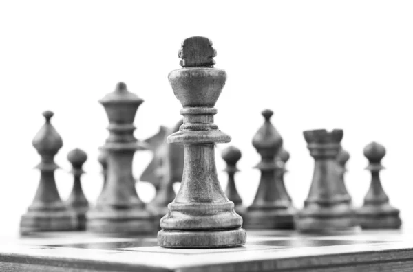 King of chess in the first line — Stock Photo, Image